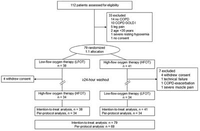 Effect of High-Flow Oxygen on Exercise Performance in COPD Patients. Randomized Trial